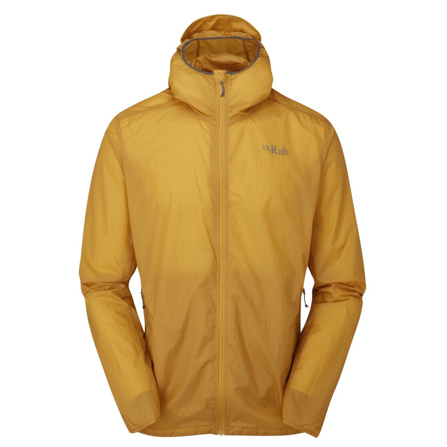 Clothing Rab Windshirts | Rab Mens Vital Hoody - Sahara Yellow