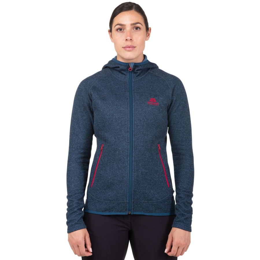 Clothing Mountain Equipment Fleece & Mid Layer | Mountain Equipment Womens Kore Hooded Jacket - Moorland Slate Grey