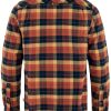 Clothing Fjallraven Shirts | Fjallraven Mens Singi Heavy Flannel Shirt - Autumn Leaf-Dark Navy Brown