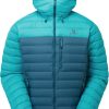 Clothing Mountain Equipment Insulated Jackets | Mountain Equipment Mens Earthrise Hooded Jacket - Majolica-Topaz Blue