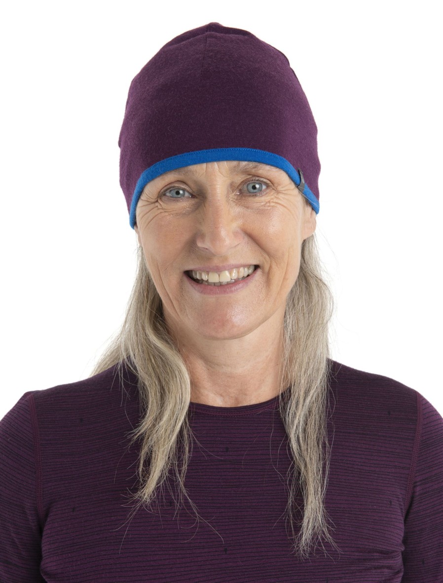 Clothing Icebreaker Hats | Icebreaker Unisex Merino Pocket Hat - Nightshade-Lazurite Purple