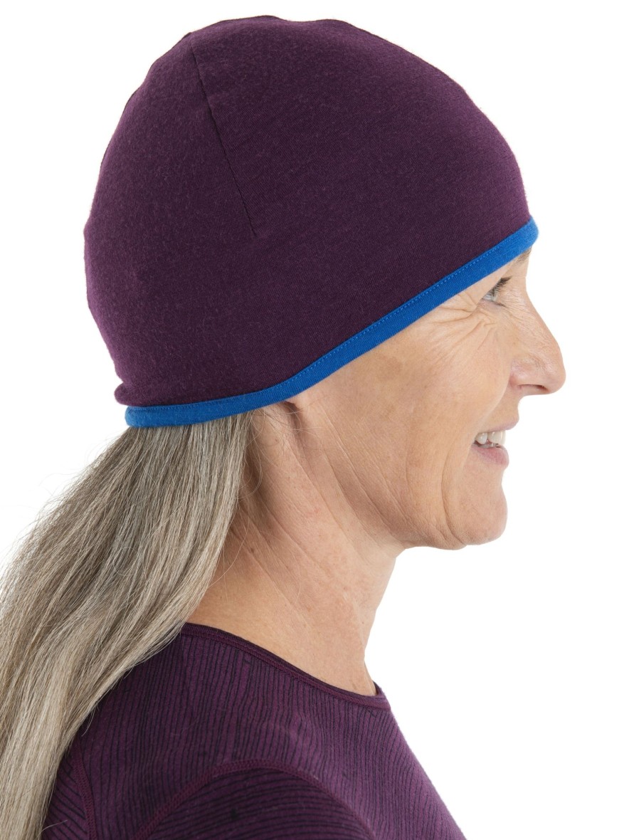 Clothing Icebreaker Hats | Icebreaker Unisex Merino Pocket Hat - Nightshade-Lazurite Purple