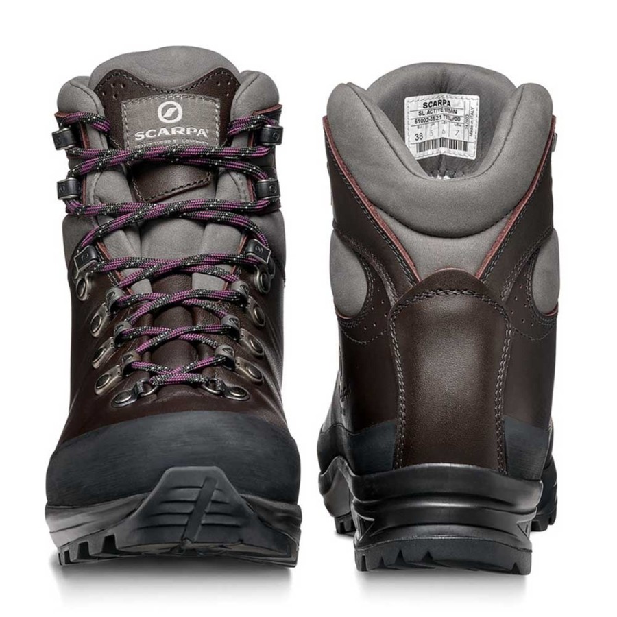 Footwear Scarpa Walking Boots | Scarpa Womens Sl Activ Boots - Bordeaux-Anthracite Brown