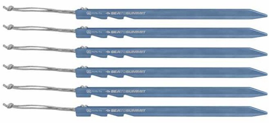 Camping Sea To Summit Tent Pegs | Sea To Summit Ground Control Light Tent Pegs - 6 Pack Blue