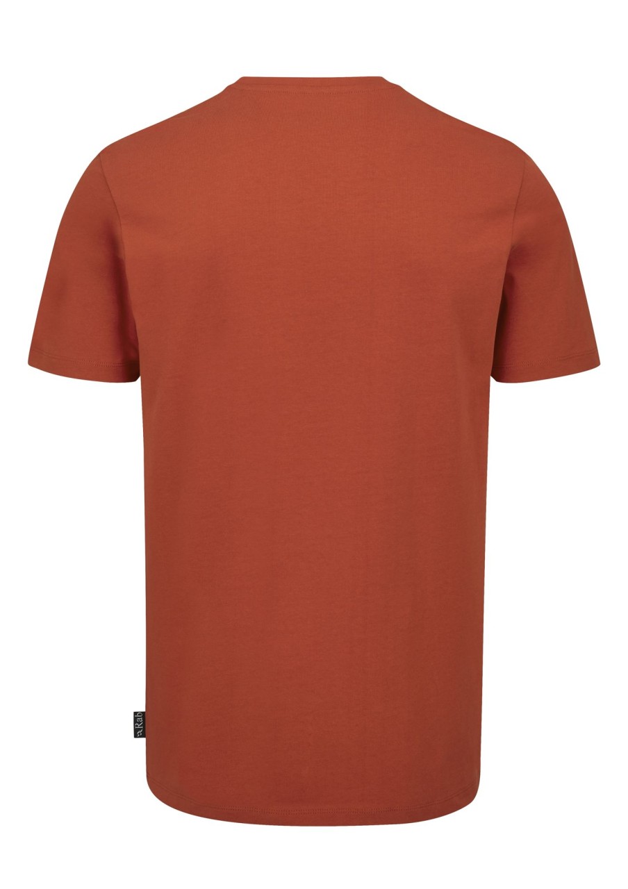 Clothing Rab T Shirts & Base Layers | Rab Mens Stance Tech Sketch Tee Clay Red