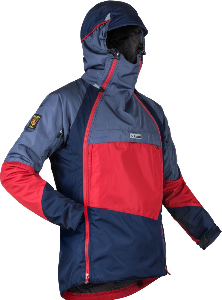 Clothing Paramo Waterproof Jackets | Paramo Mens Velez Evolution Hybrid Smock - Midnight-Fire-Indigo Blue