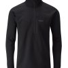 Clothing Rab Fleece & Mid Layer | Rab Mens Power Stretch Pro Pull-On Fleece Black