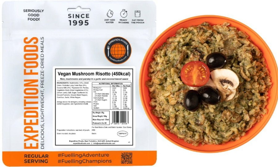 Equipment Expedition Foods Lunch/ Dinner | Expedition Foods Vegan Mushroom Risotto - 450Kcal White