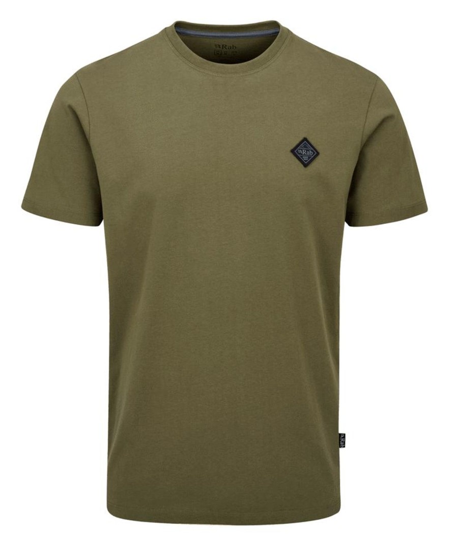 Clothing Rab T Shirts & Base Layers | Rab Mens Basecamp Logo Badge Tee - Light Khaki Green