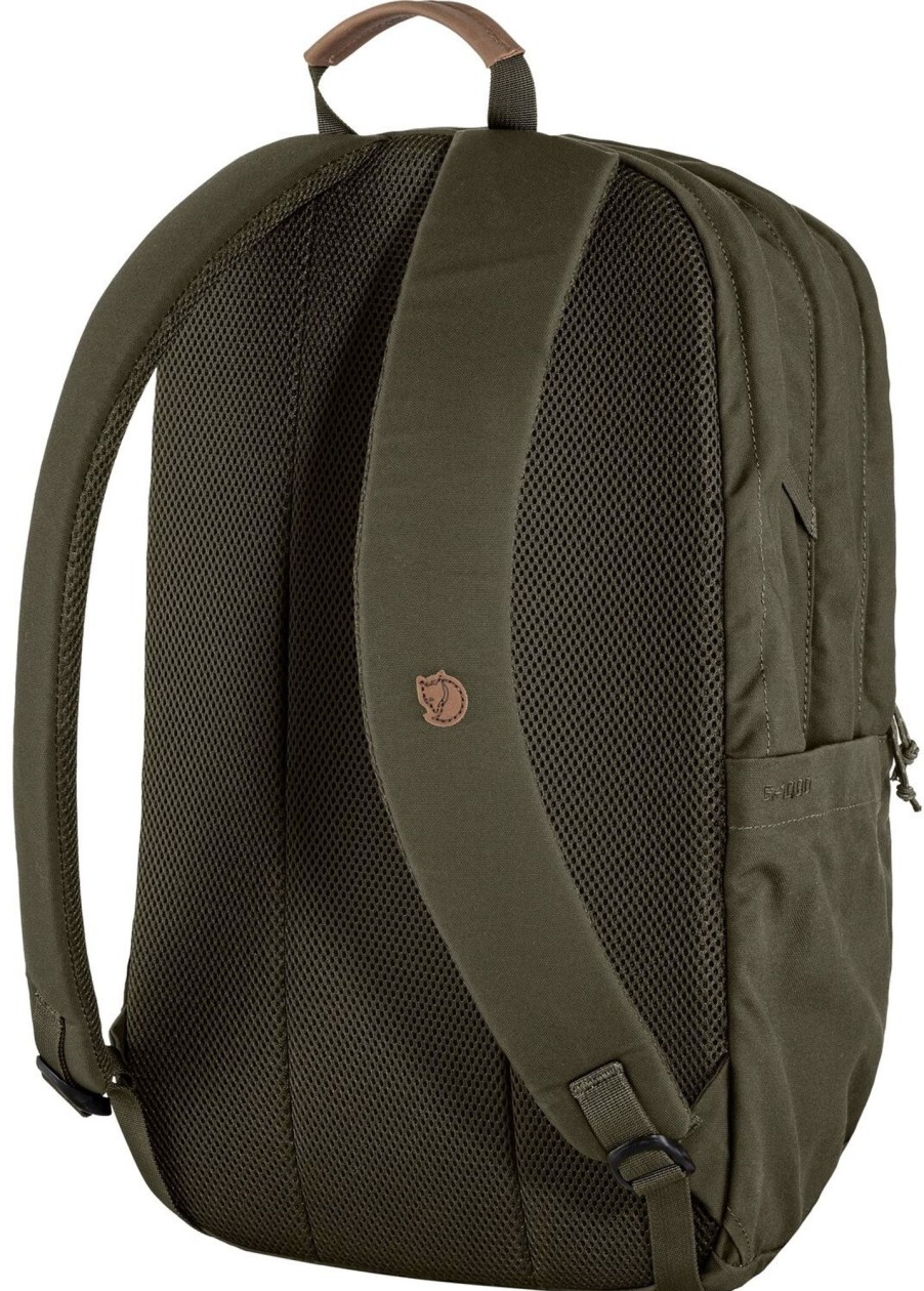 Rucksacks Fjallraven Day Packs | Fjallraven Raven 28L Rucksack - Dark Olive Green