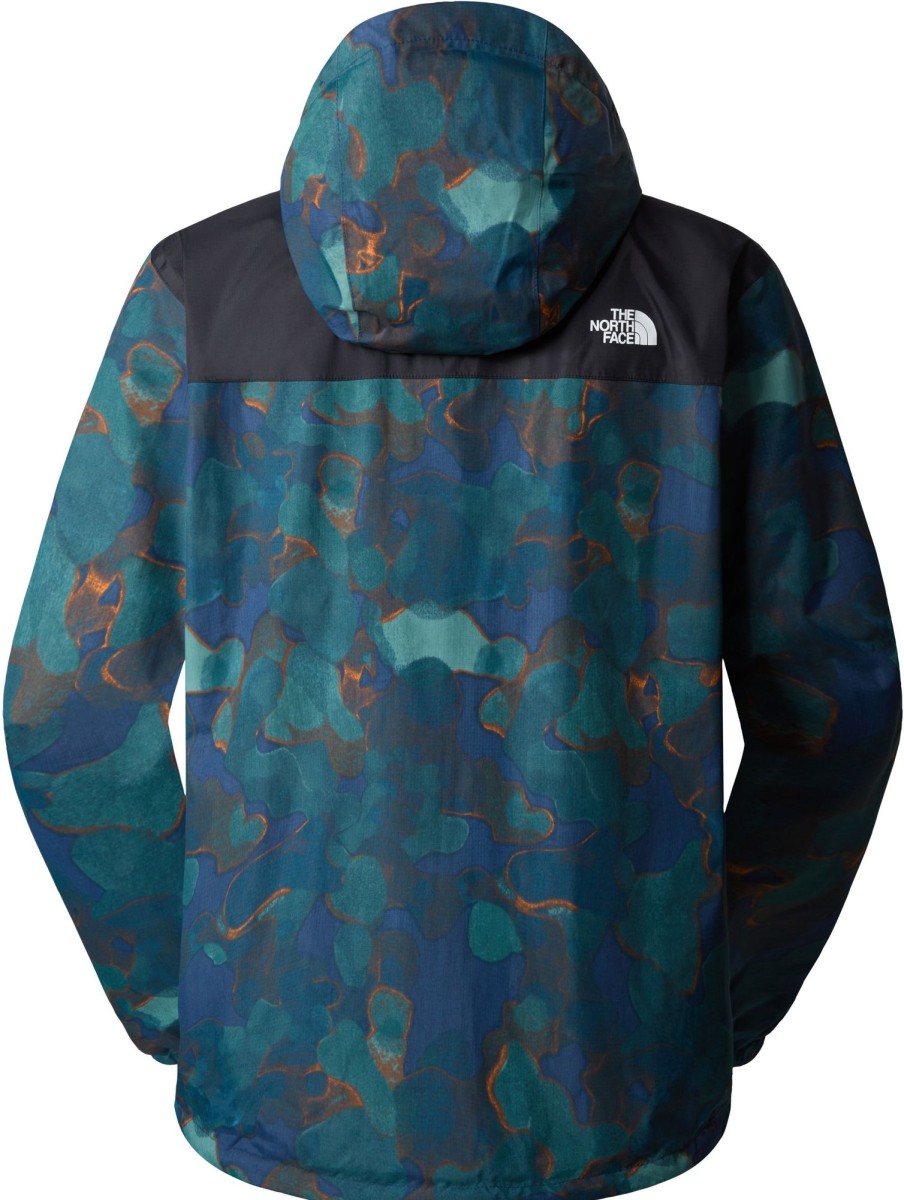 Clothing The North Face Waterproof Jackets | The North Face Mens Antora Jacket - Summit Navy Camo Texture Blue