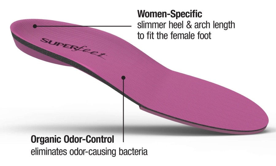 Footwear Superfeet Footbeds & Insoles | Superfeet Womens Berry Trim To Fit Insoles Pink