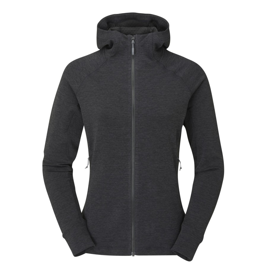 Clothing Rab Fleece & Mid Layer | Rab Womens Nexus Hoody Black