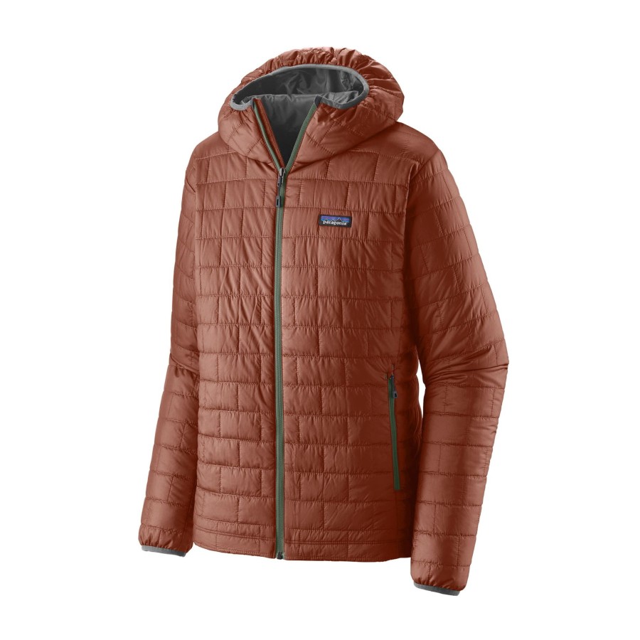 Clothing Patagonia Insulated Jackets | Patagonia Mens Nano Puff Hoody - Burl Red