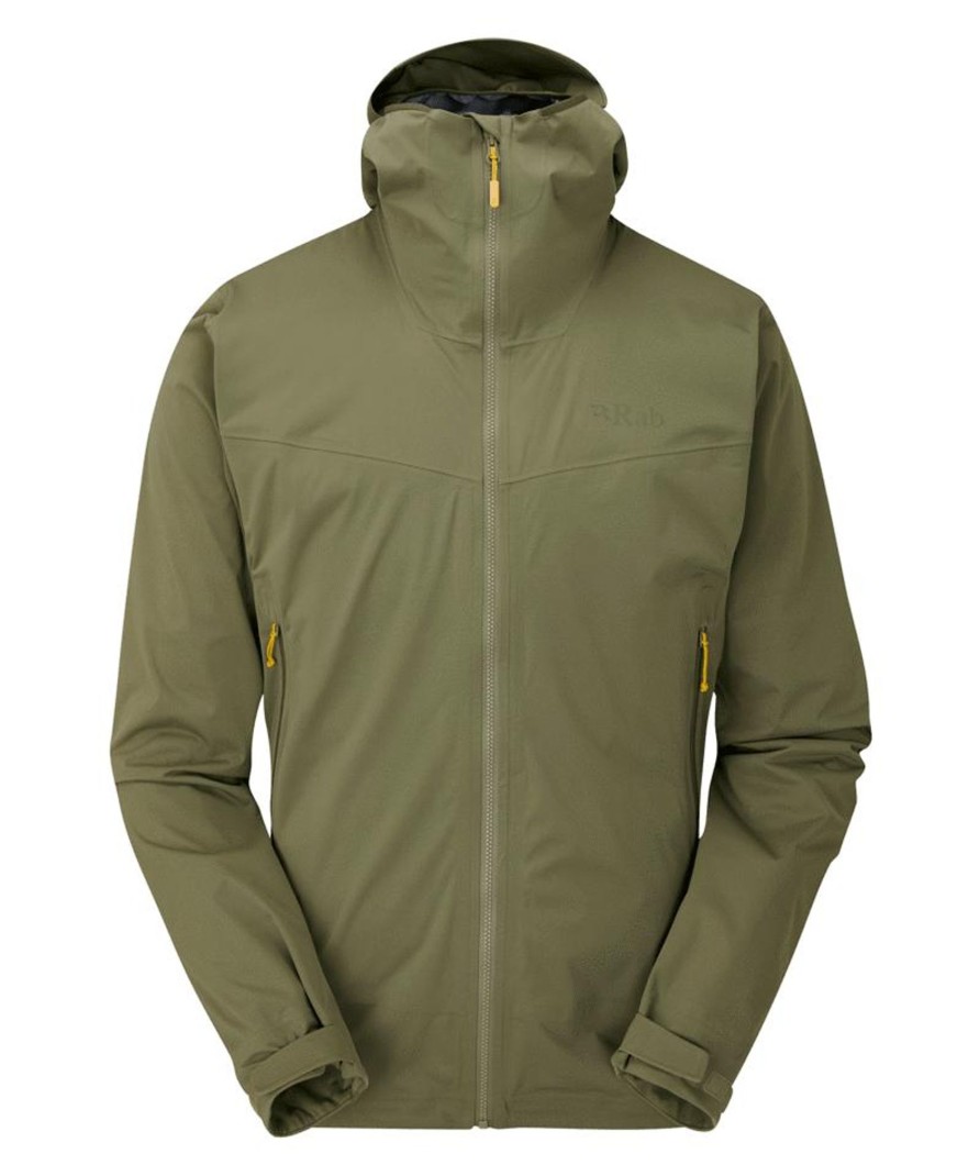 Clothing Rab Softshell Jackets | Rab Mens Kinetic 2.0 Jacket - Light Khaki Green