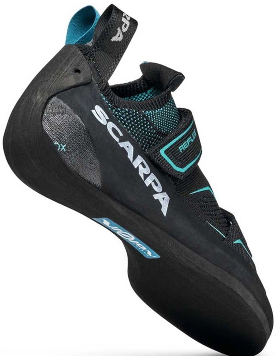 Equipment Scarpa Climbing Shoes | Scarpa Womens Reflex Climbing Shoes - Black-Ceramic Blue