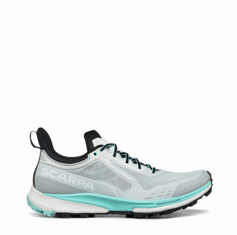 Footwear Scarpa Running Shoes | Scarpa Womens Golden Gate Kima Rt Trail Running Shoes - Light Gray-Aruba Blue