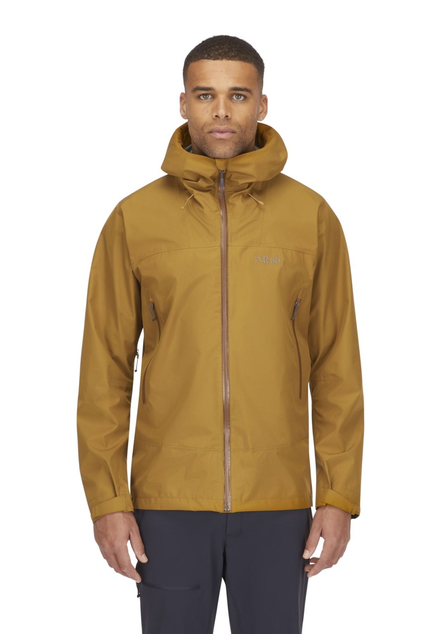 Clothing Rab Waterproof Jackets | Rab Mens Arc Eco Jacket - Footprint Orange