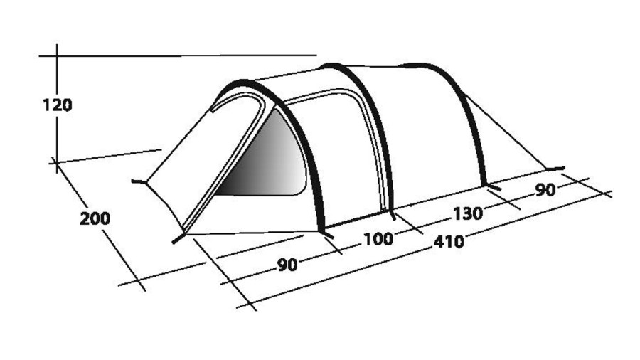 Camping Outwell Ex Demo Tents & Camping | Outwell Earth 3 Tent - Demo Model Blue