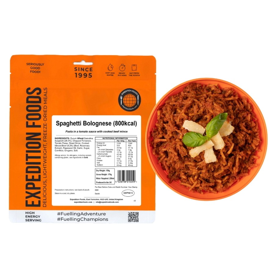 Equipment Expedition Foods Lunch/ Dinner | Expedition Foods Spaghetti Bolognese - 800Kcal Orange