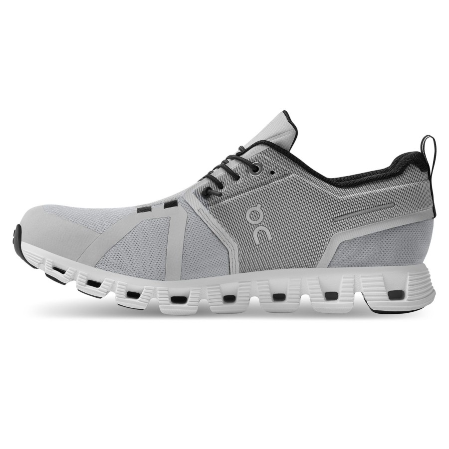 Footwear On Walking Shoes | On Womens Cloud 5 Waterproof Shoes - Glacier White