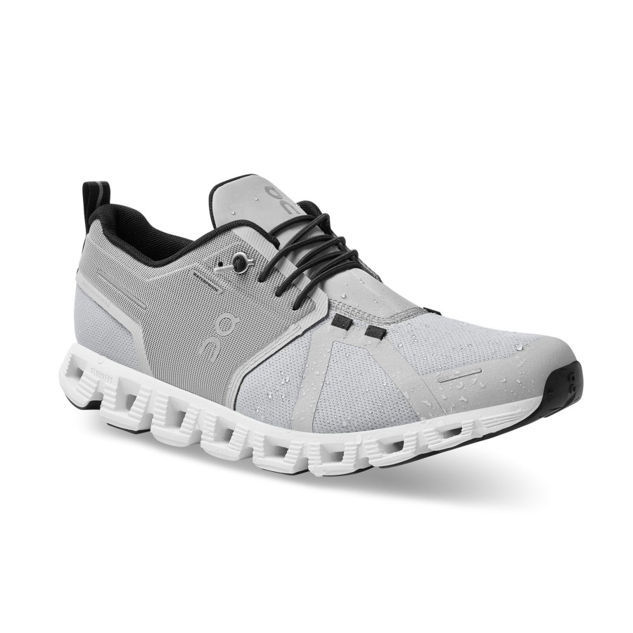 Footwear On Walking Shoes | On Womens Cloud 5 Waterproof Shoes - Glacier White