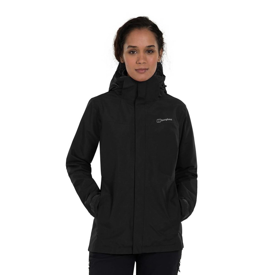 Clothing Berghaus Waterproof Jackets | Berghaus Womens Hillwalker Jacket Ia - Jet Black