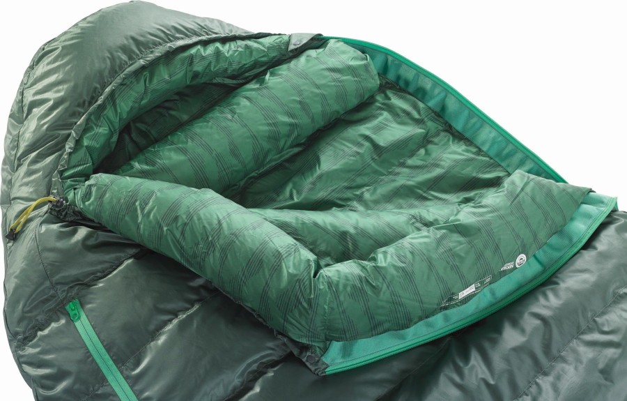 Camping Thermarest Backpacking & Lightweight Sleeping Bags | Therm-A-Rest Questar 0C Sleeping Bag - Long Length Green