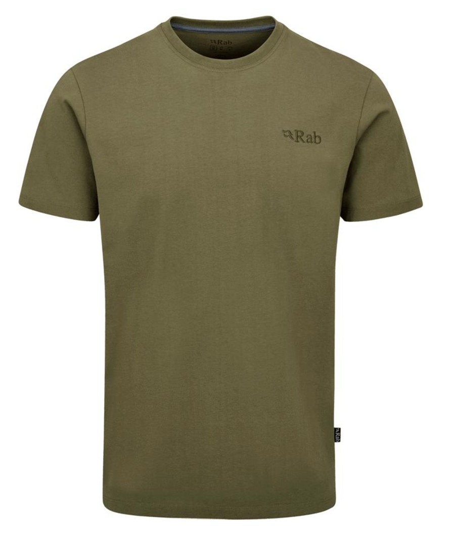 Clothing Rab T Shirts & Base Layers | Rab Mens Basecamp Logo Tee - Light Khaki Green