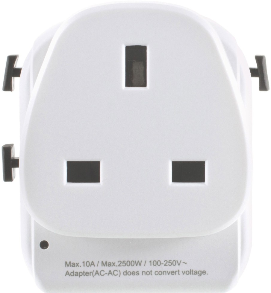 Equipment Lifeventure Travel Accessories | Lifeventure Usb World Travel Adaptor White