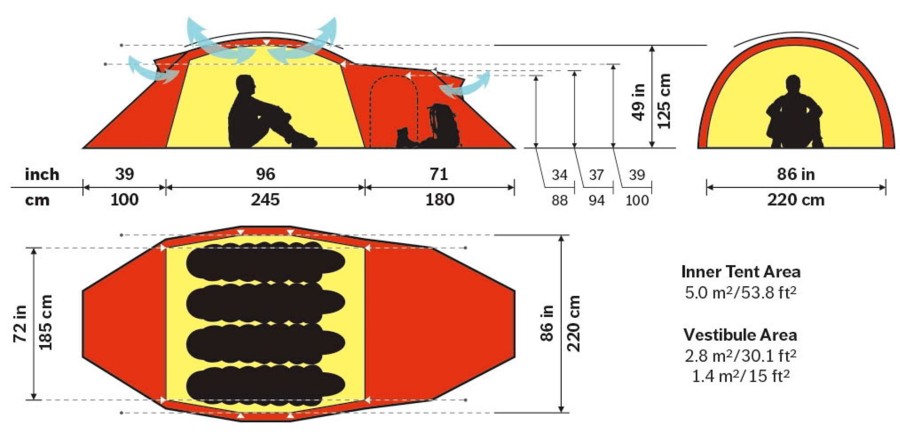 Camping Hilleberg Backpacking & Lightweight Tents | Hilleberg Saitaris Tent Green