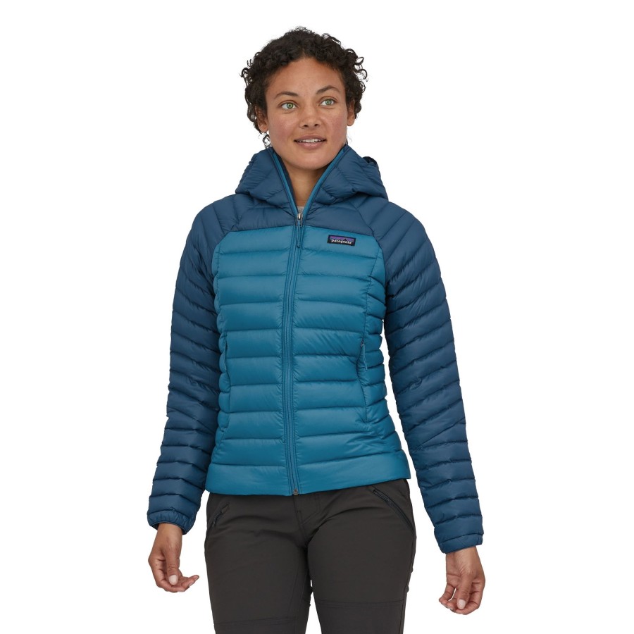 Clothing Patagonia Insulated Jackets | Patagonia Womens Down Sweater Hoody - Wavy Blue