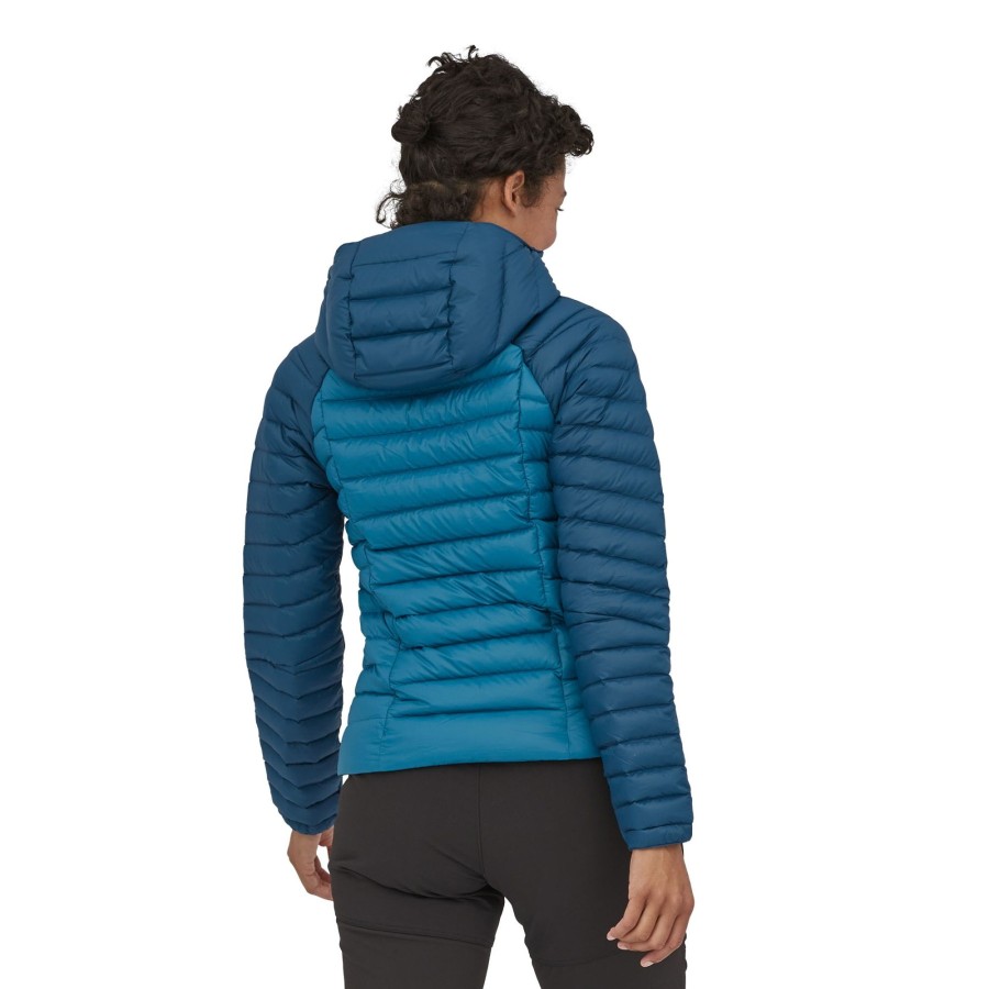 Clothing Patagonia Insulated Jackets | Patagonia Womens Down Sweater Hoody - Wavy Blue