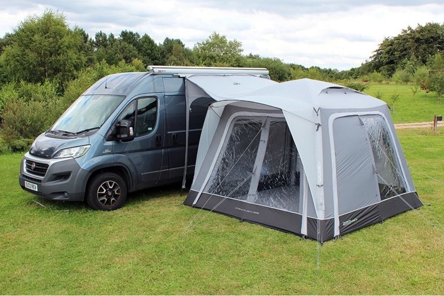 Camping Outdoor Revolution Driveaway Van Awnings | Outdoor Revolution Cayman Air Mid Drive-Away Awning Grey