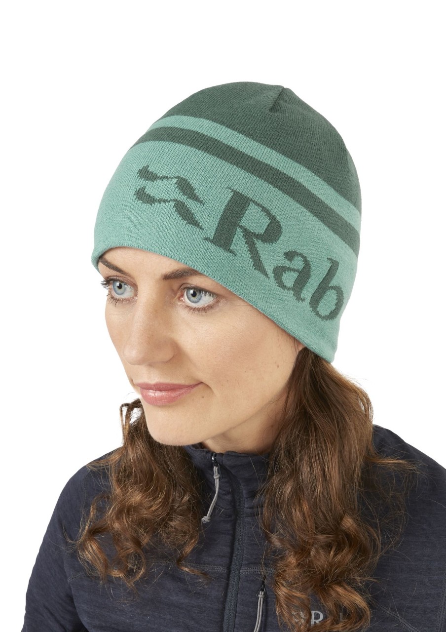 Clothing Rab Hats | Rab Logo Band Beanie Slate-Glacier Blue Green