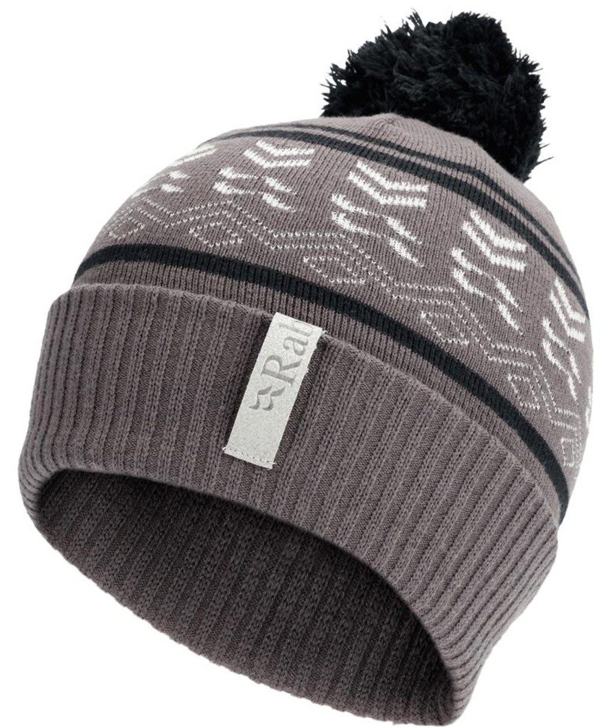 Clothing Rab Hats | Rab Khroma Bobble Beanie Graphene Black