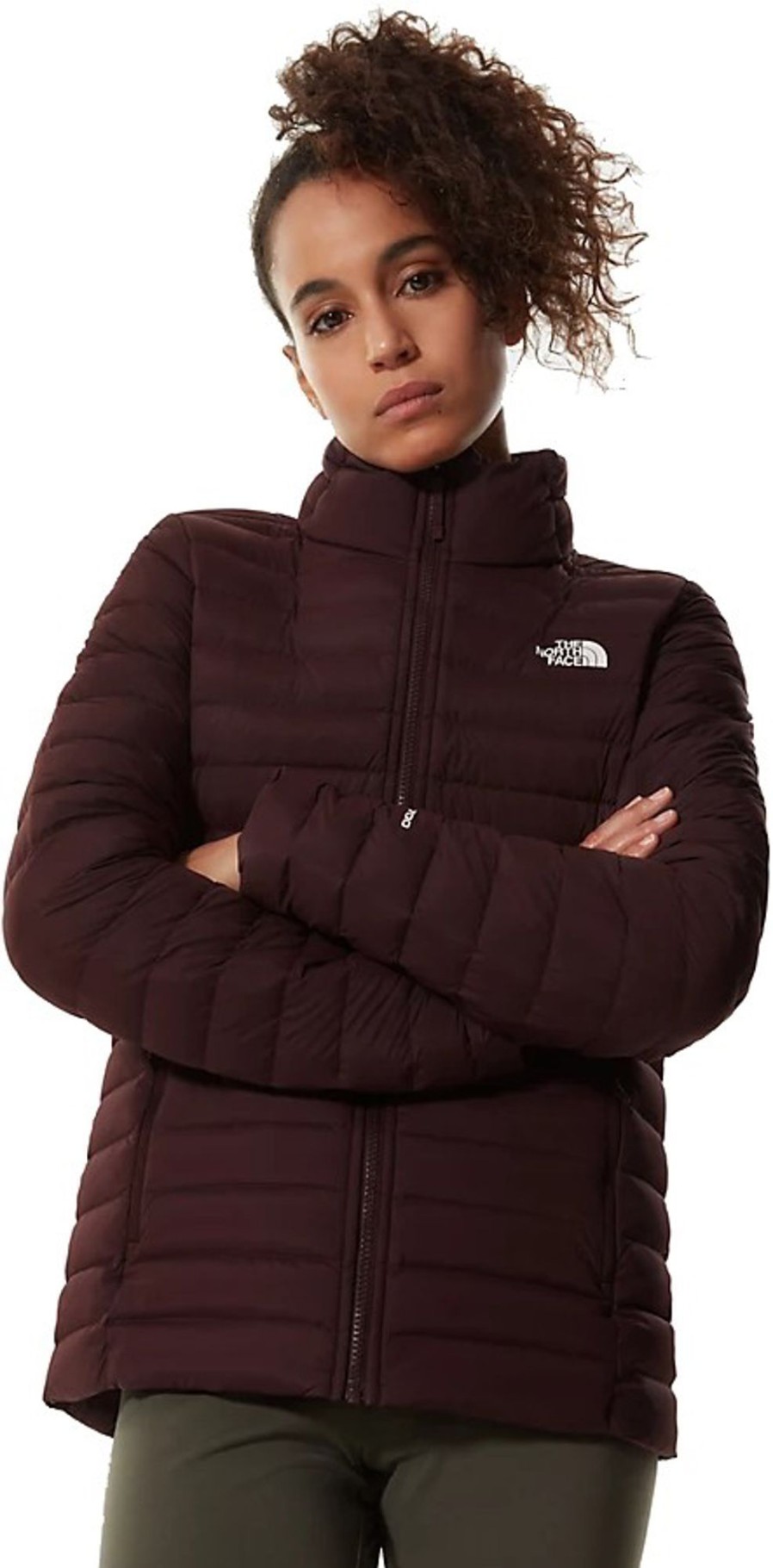 Clothing The North Face Insulated Jackets | The North Face Womens Stretch Down Jacket - Root Brown Purple