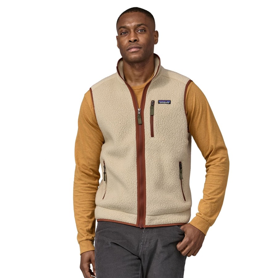 Clothing Patagonia Vests & Gilets | Patagonia Mens Retro Pile Vest - El Cap Khaki-Sisu Brown