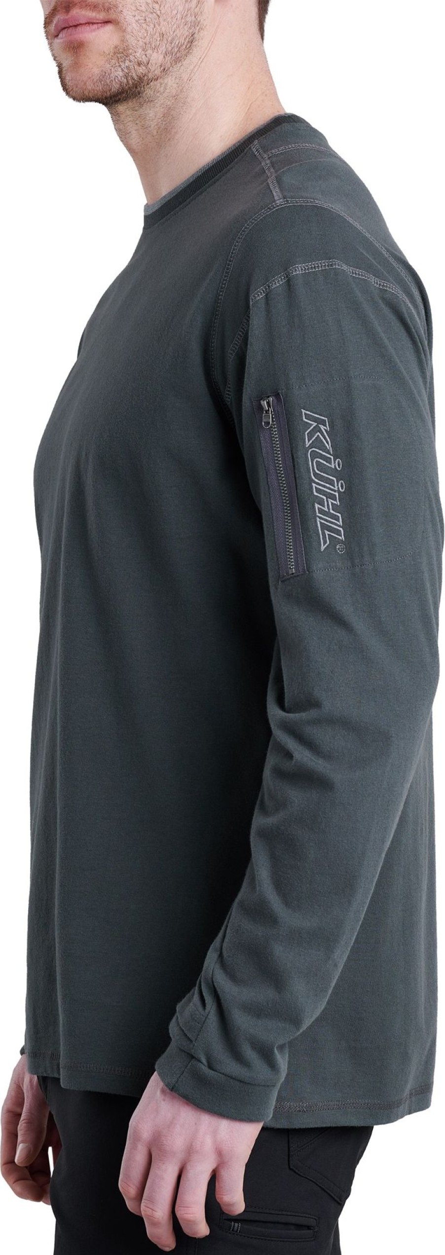 Clothing Kuhl Fleece & Mid Layer | Kuhl Mens Kommando Crew - Carbon Grey