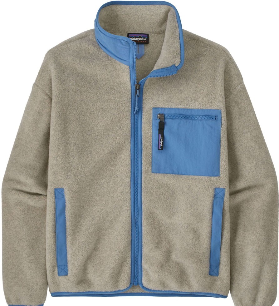 Clothing Patagonia Fleece & Mid Layer | Patagonia Womens Synch Jacket - Oatmeal Heather-Blue Bird Beige