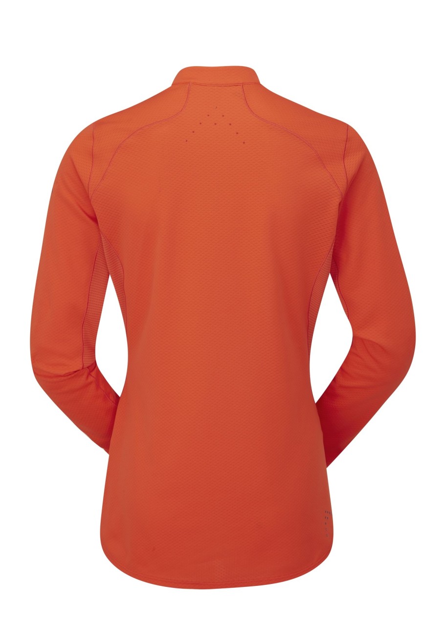 Clothing Rab T Shirts & Base Layers | Rab Womens Ridgeline Ls Tee - Red Grapefruit Orange