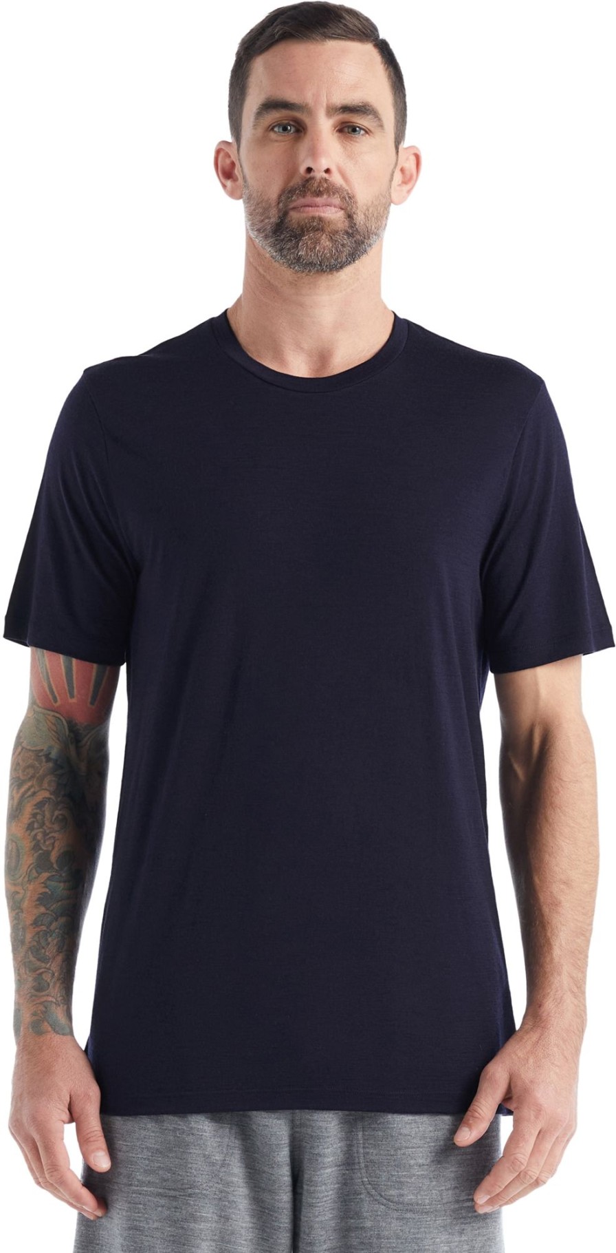 Clothing Icebreaker T Shirts & Base Layers | Icebreaker Mens Tech Lite Ii Short Sleeved Tee - Midnight Navy Blue