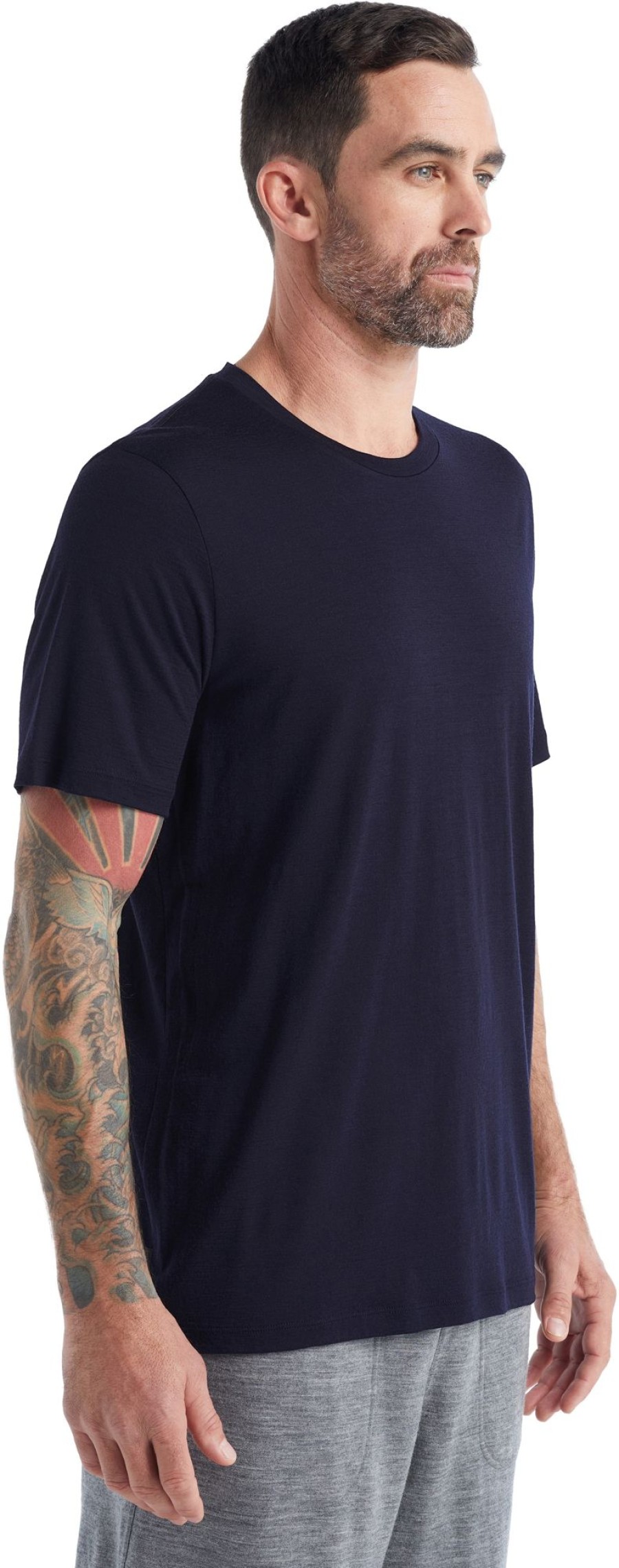 Clothing Icebreaker T Shirts & Base Layers | Icebreaker Mens Tech Lite Ii Short Sleeved Tee - Midnight Navy Blue