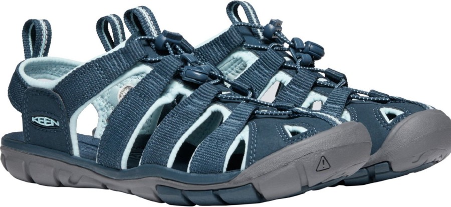 Footwear Keen Sandals | Keen Womens Clearwater Cnx Sandals - Navy Glow Blue