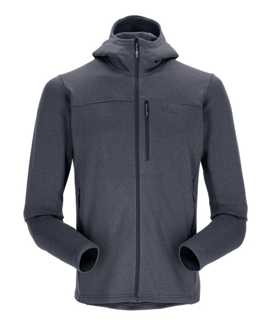 Clothing Rab Fleece & Mid Layer | Rab Mens Graviton Hoody - Beluga Grey