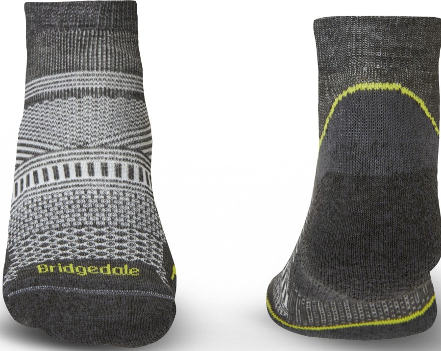 Clothing Bridgedale Socks | Bridgedale Mens Hike Ultralight T2 Coolmax Performance Low Socks - Graphite Grey