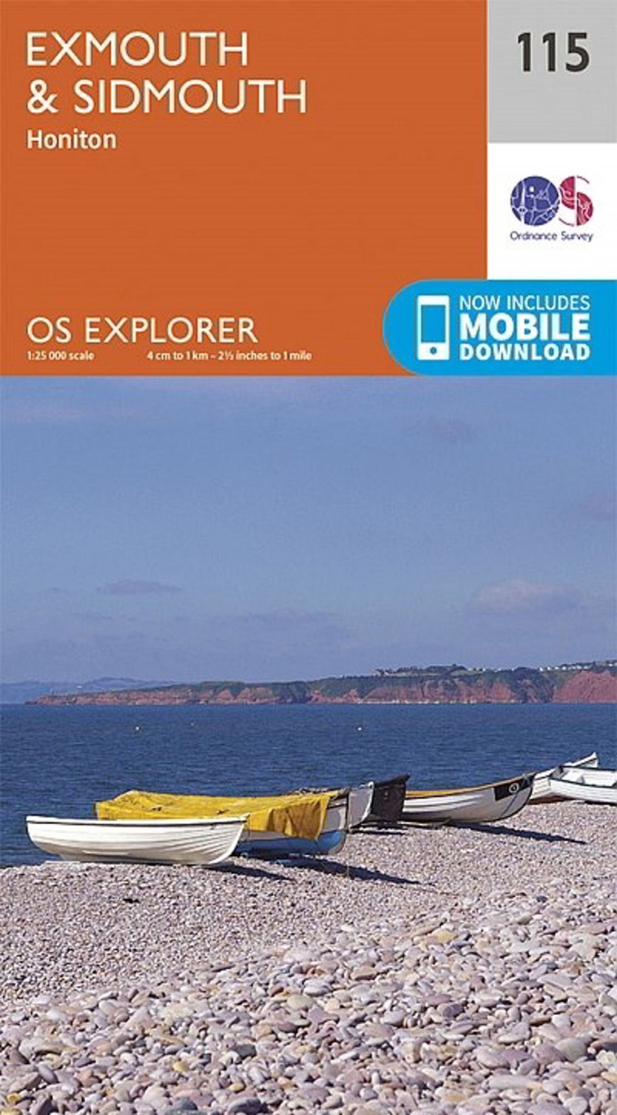 Equipment Ordnance Survey Maps And Books | Os Explorer Map 115 - Exmouth And Sidmouth Orange