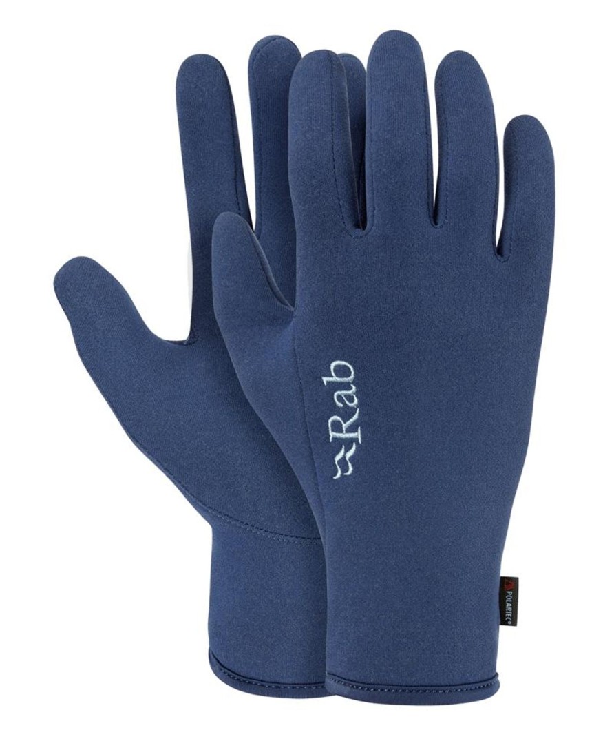 Clothing Rab Gloves | Rab Womens Power Stretch Pro Gloves - Deep Ink Blue