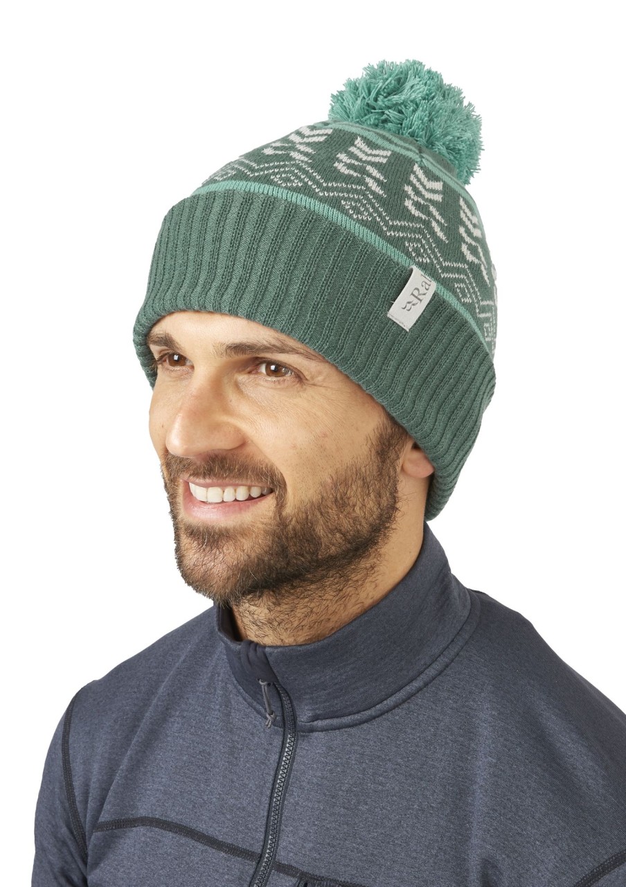 Clothing Rab Hats | Rab Khroma Bobble Beanie Slate-Glacier Blue Green