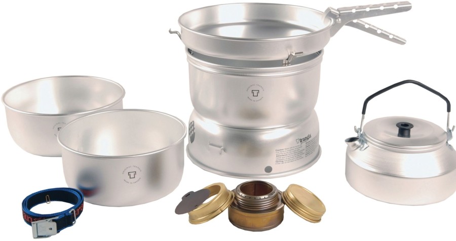 Camping Trangia Lightweight Stoves | Trangia 25-2 Ul Stove - Alloy Pans With Kettle Silver